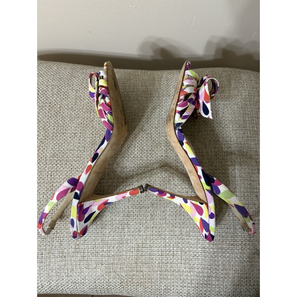 Rare Kate Spade Lourdes Multicolor Heart Heels Strappy Stiletto Size 7 - Picture 14 of 14